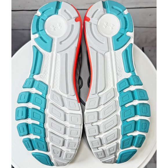 Under Armour Charged Europa 2 Women’s Running Shoes Gray, Aqua, Orange 10 - Picture 5 of 9